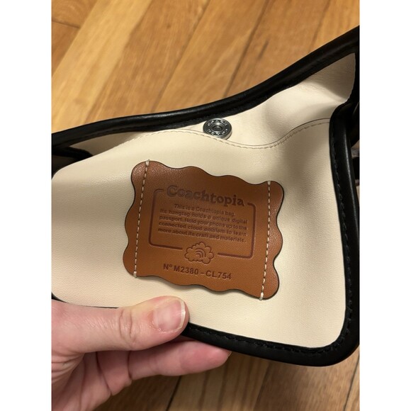 Coach Black Cherry Ergo bag coachtopia leather Card Holder Purse White CL754 - Picture 12 of 14